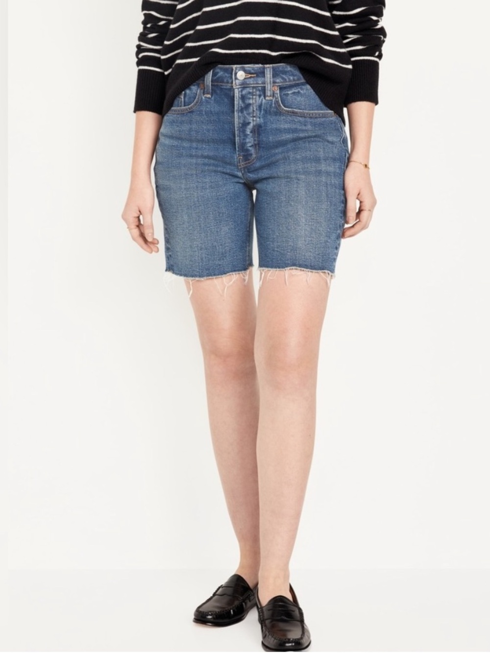 Old Navy High-Waisted OG Button-Fly Jean Shorts, 7-inch inseam, Isabella, Sz 10